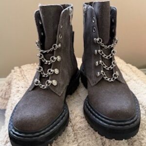 Vince Camuto Potinta Chain Suede Boots *NEW*